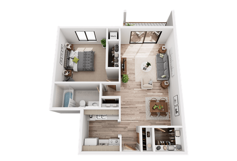 Lakeside Village Apartments 1 bed 1 bath Apartment